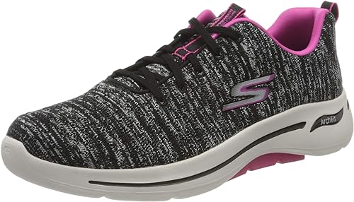 Skechers Women's Arch Fit-Glee Sneaker - Best Shock absorbing Women’s Pickleball Shoes for High Arches
